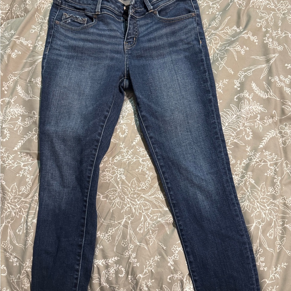 Buckle Dark Blue Skinny Jeans
